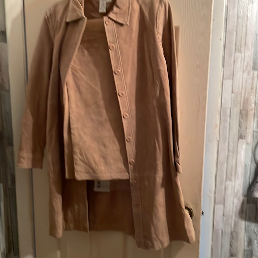 From Chelsea Studio size 12p genuine suede Tan 2 pc never worn tags attached